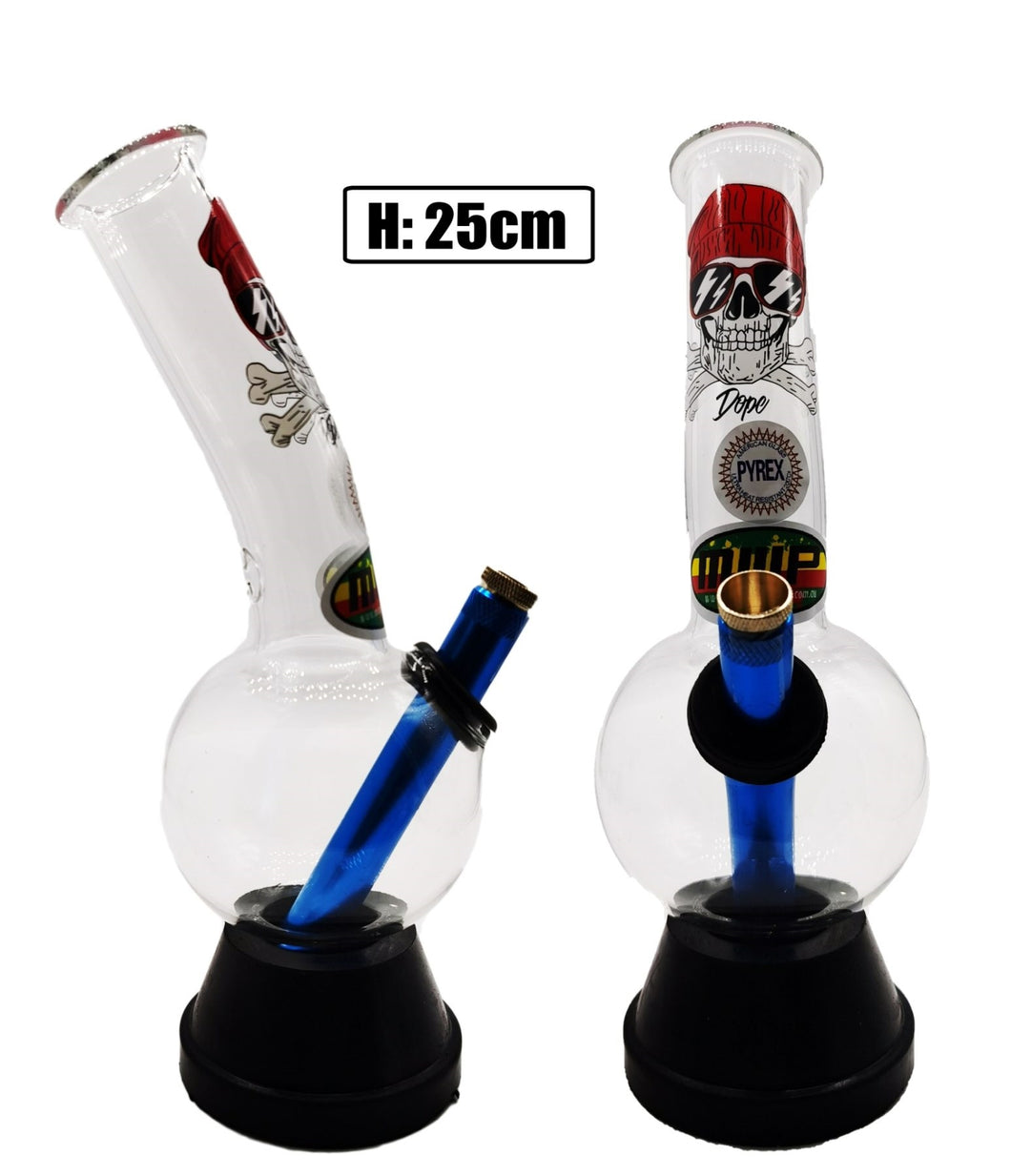 Medium Glass Bonza Bubble - Skull